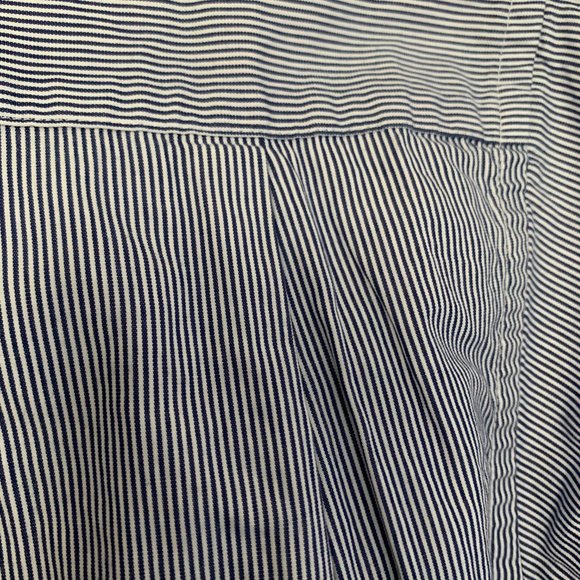 Muji Cotton Women Blue Stripe Shirt Size M - Picture 6 of 6